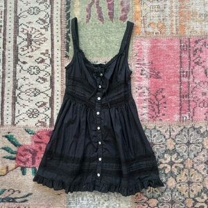 Urban Outfitters Black Lace-Trimmed Top